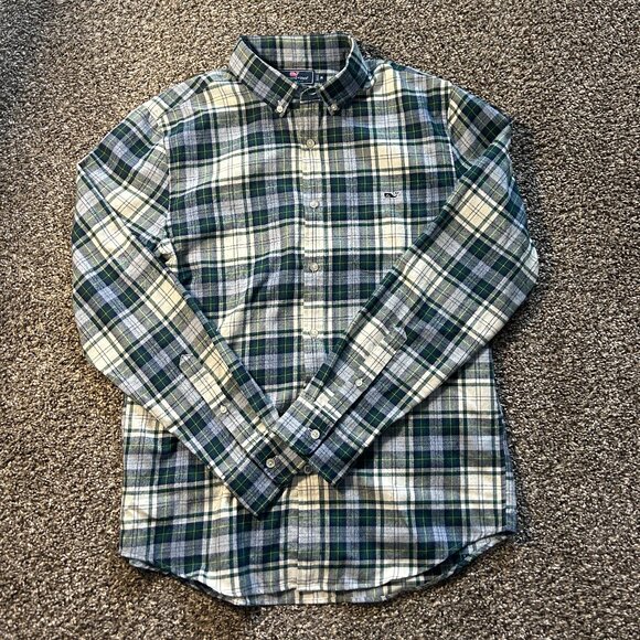 Vineyard Vines Performance Slim Fit Tucker Shirt Flannel - Picture 1 of 2
